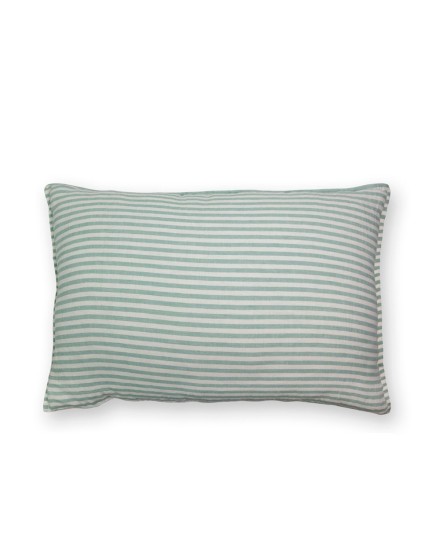 Coussin blanc à rayures à rayures 70x50 Premium Filleur Inclus