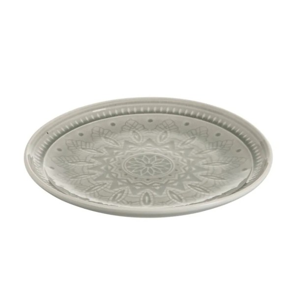 PLATO CERAMICA BOHO GRIS M 27X27X3