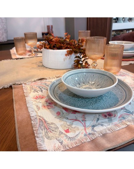 PLATO CERAMICA BOHO GRIS L 33X33X4 2