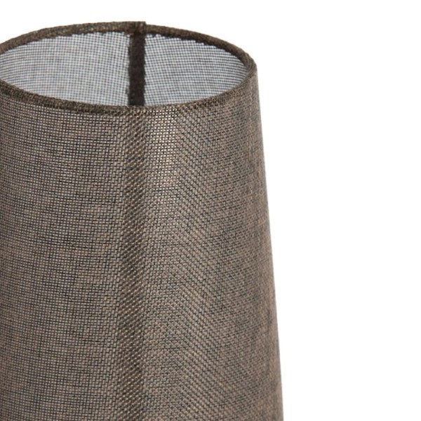 LAMPARA DE MESA LINO CAFE BASE NOGAL 19X19X52,5 CM