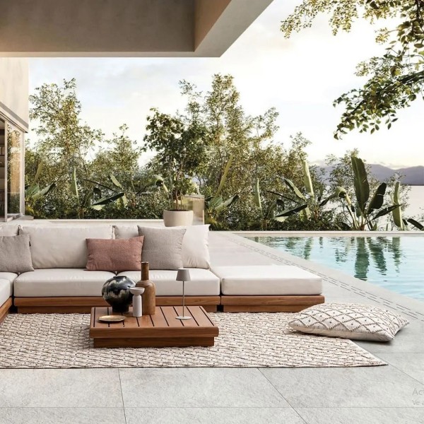 ALFOMBRA APTA USO EXTERIOR ROMBO BEIGE-ARENA 200X300 CM