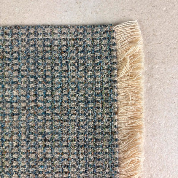 Mantel individual tela cuadros azul y beige 57x38 | Tapidecor