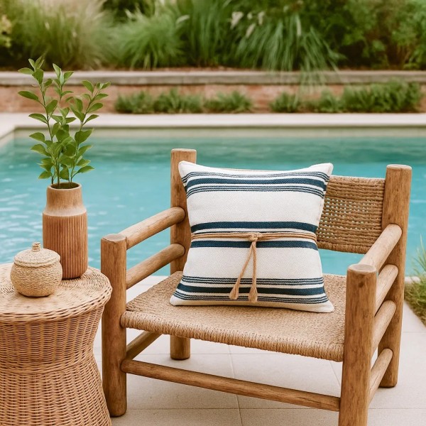 Cojín artesanal con relleno premium para cama y sofá en alta decoración elegante