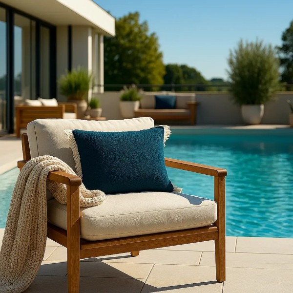 Cojín artesanal con relleno premium para cama y sofá en alta decoración elegante