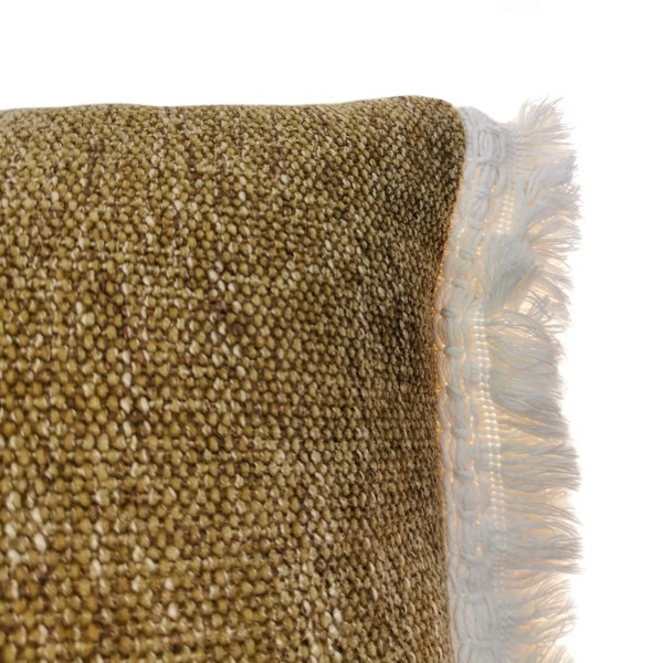 Brown cushion Flee white FLEECO white 70x50 Premium filler included