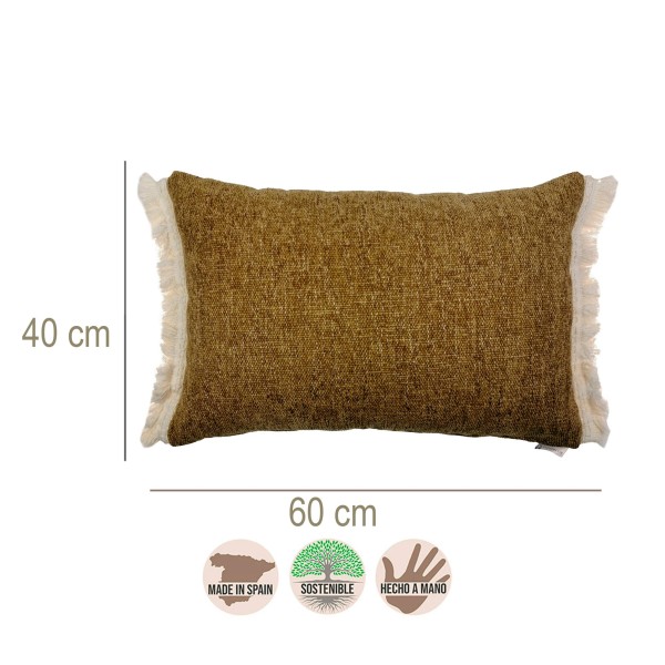 Brown cushion Flee white FLEECO white 70x50 Premium filler included