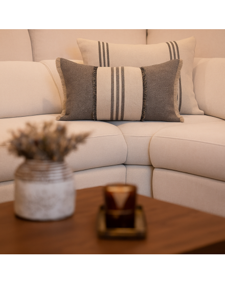 Gris coussin gris beige gris double flex 60x40 grenier de remplissage de remplissage premium 2