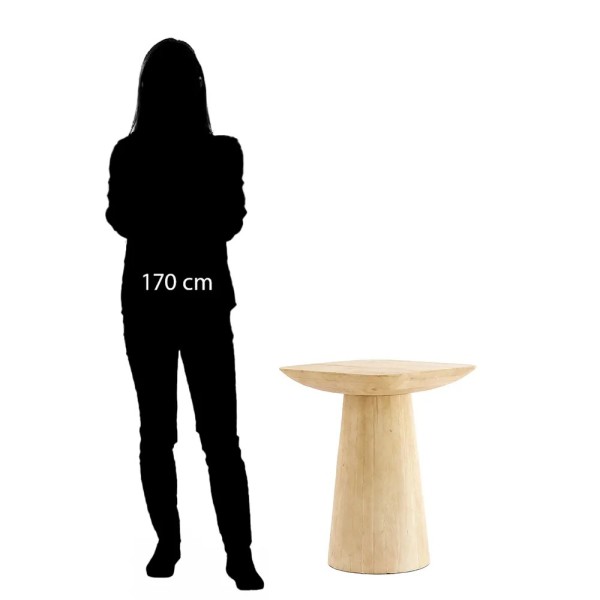 Mesa auxiliar madera pino 45x45x59