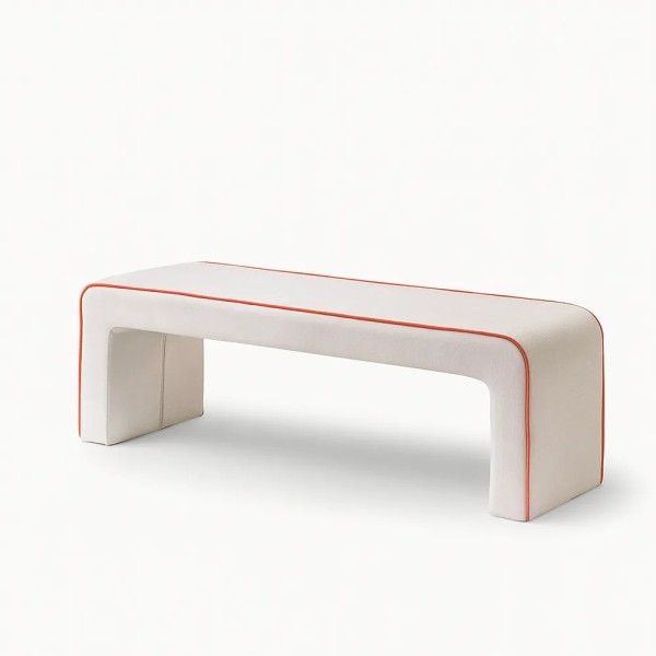 BANQUETA  U  INVERTIDA TAPIZADA CORDÓN SERIE C  130X47X45 CM