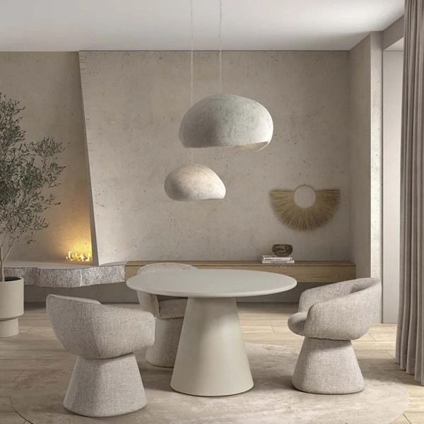 SILLA TAPIZADA BEIGE BASE GIRATORIA  60X77X66 XM