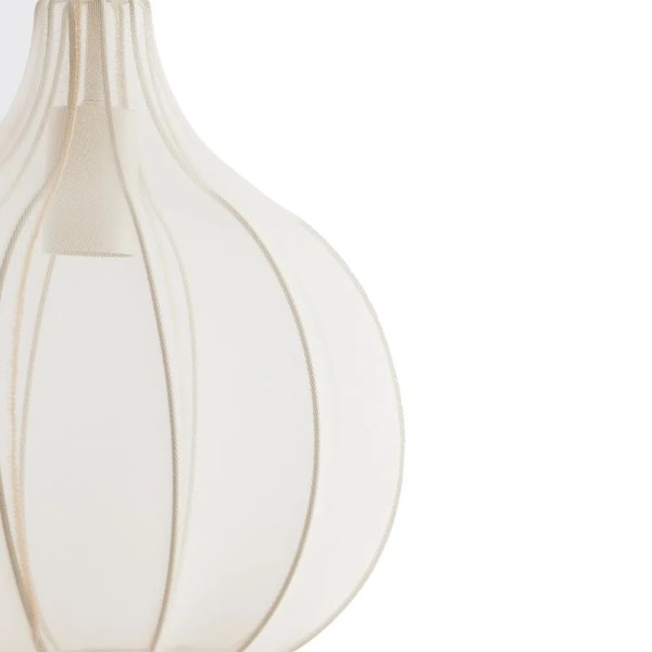 LÁMPARA TECHO TUL SEMITRANSPARENTE MARFIL 29X29X31 29X29X31 (1xE27)