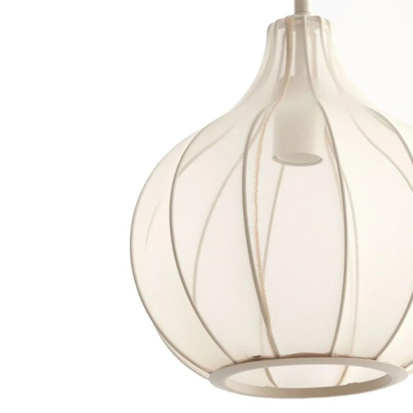 Lámpara techo tul marfil semi transparente | Tapidecor