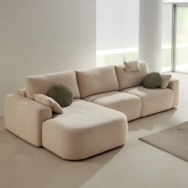 Sofá nube chaise longue blanco deslizante | Tapidecor