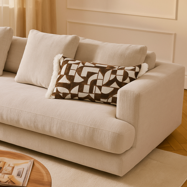 Cojín artesanal con relleno premium para cama y sofá en alta decoración elegante