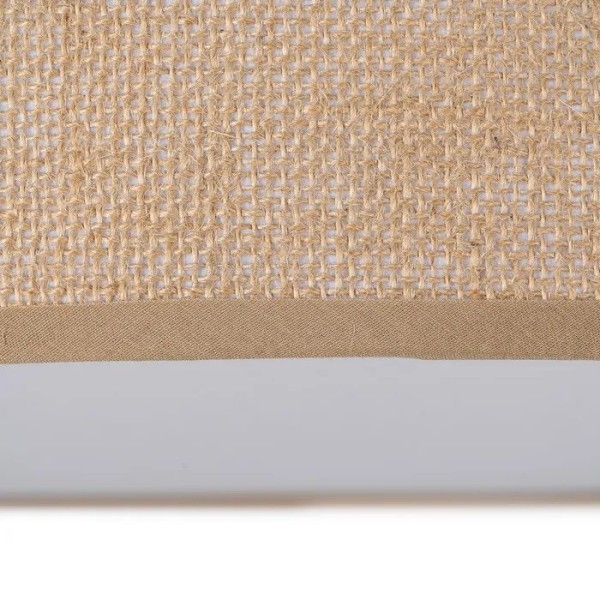 Plafón lino-metal natural Ø50x15 cm | Tapidecor