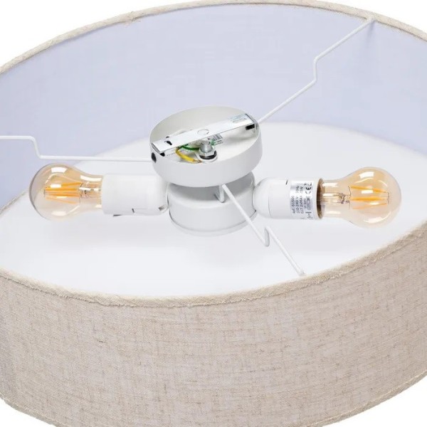 PLAFON LINO CRUDO METAL  50X50X15 CM 2 E27 220-240V