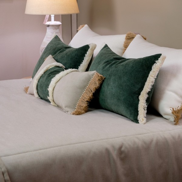 Cojín artesanal con relleno premium para cama y sofá en alta decoración elegante