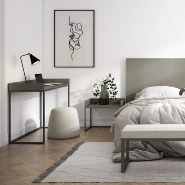 Escritorio laca mate y patas metálicas 120x50x83 | Tapidecor