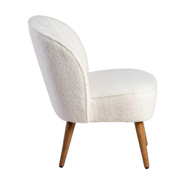 Sillón beige texturizado con patas madera | Tapidecor