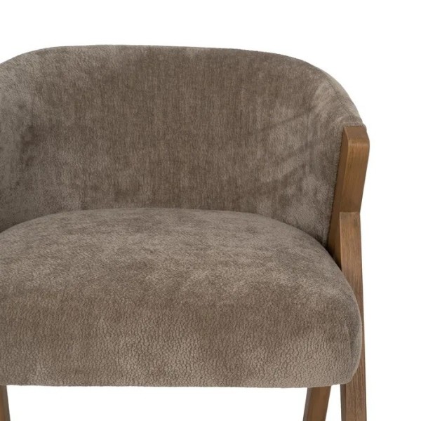 Sillón beige con estructura de abedul | Tapidecor