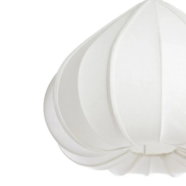 Lámpara techo tul semitransparente blanco 49x36 cm | Tapidecor