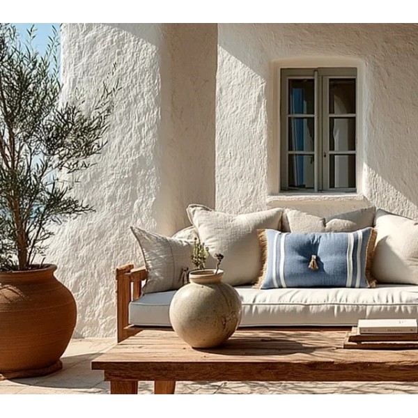 Cojín artesanal con relleno premium para cama y sofá en alta decoración elegante