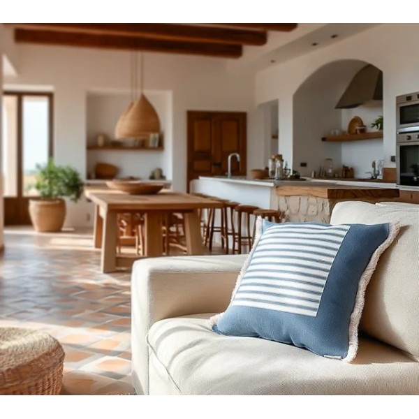 Cojín artesanal con relleno premium para cama y sofá en alta decoración elegante