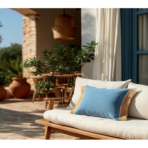 Cojín artesanal con relleno premium para cama y sofá en alta decoración elegante