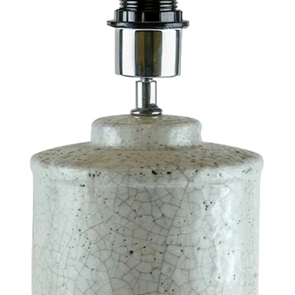 Pie de Lámpara Blanco Craquelado | Decoración elegante | Tapidecor