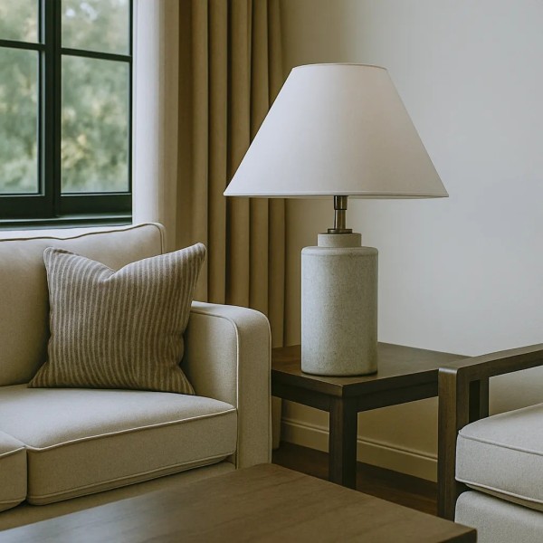 Pie de Lámpara Blanco Craquelado | Decoración elegante | Tapidecor