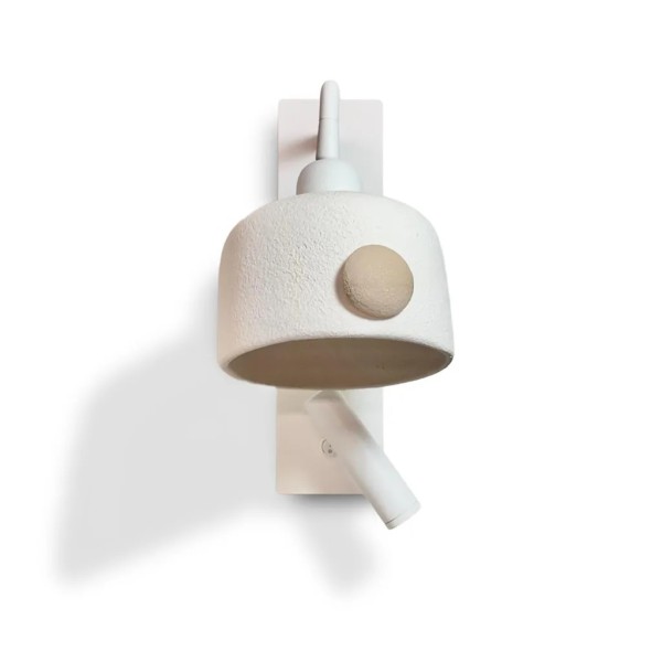 Aplique pared LED cerámica-metal blanco | Iluminación moderna | Tapidecor