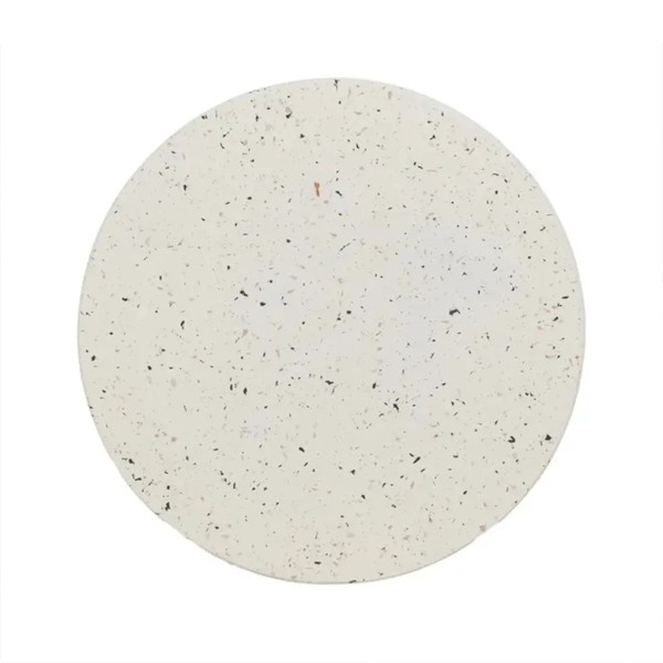 MESA AUXILIAR PIEDRA BLANCA EFECTO TERRAZO 40X40X45 CM