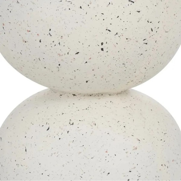 Mesa auxiliar efecto terrazo blanco 40×45 | Tapidecor