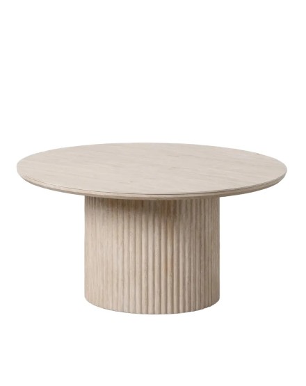 Mesa centro beige piedra MDF Medidas 90x90x45 cm