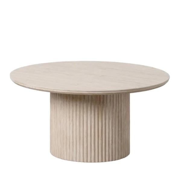 Mesa centro beige con tapa de piedra patas MDF 90×45 | Tapidecor