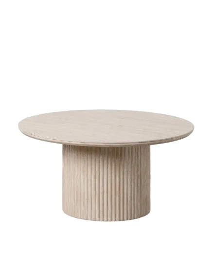 Mesa centro beige piedra MDF 70X70X45 cm