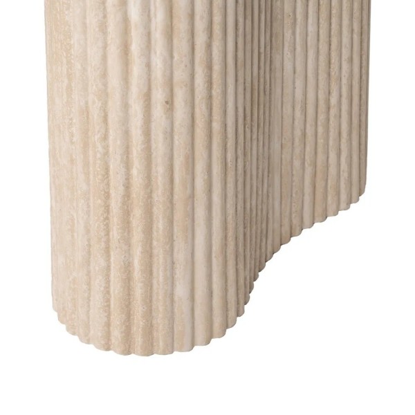 Mesa Ovalada Comedor beige piedra MDF 180x90x76 cm