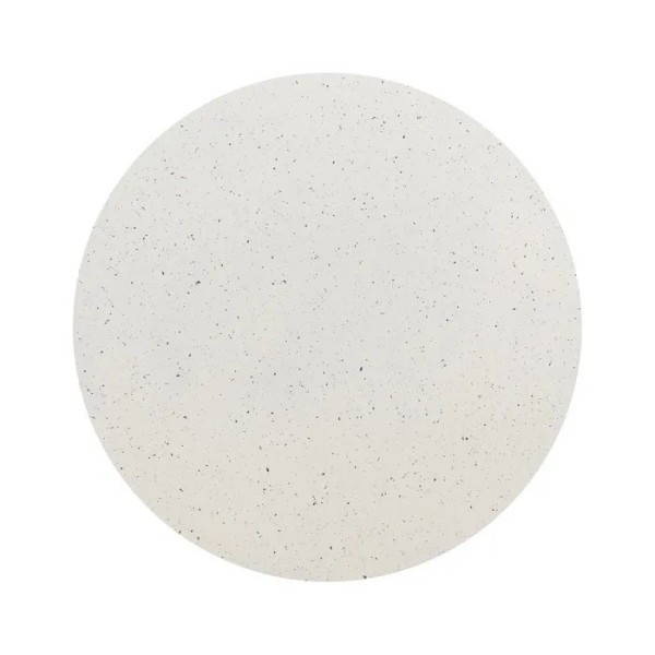 Mesa centro redonda piedra blanca efecto terrazo 70×40 | Tapidecor