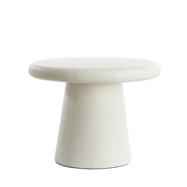 Mesa centro redonda madera blanca 70×38 | Diseño minimalista sólido | Tapidecor