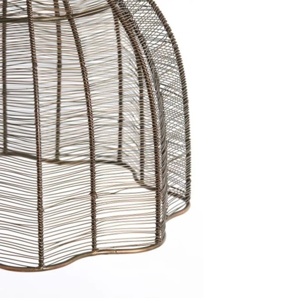 Lámpara techo metal bronce estilo alambre 25×42 | Tapidecor