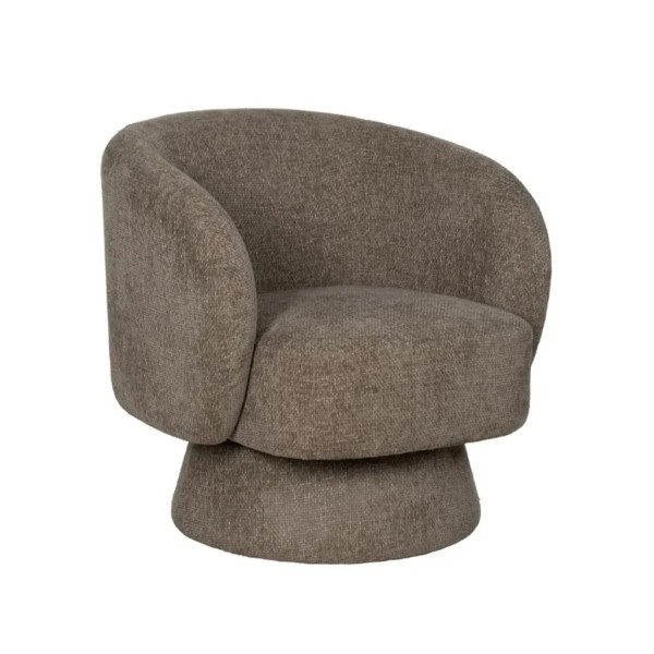 Sillón giratorio 78x79 cm tapizado topo lavable | Tapidecor
