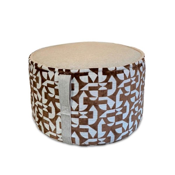 Pouff redondo Terciop. Geom. bronce Modelo Aura-E Aura Round  74x74x43