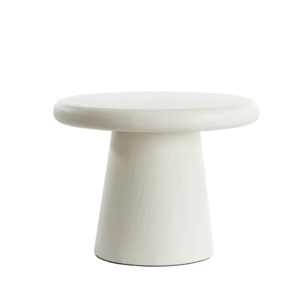 Mesa centro redonda madera blanca 60×45 cm diseño minimalista | Tapidecor