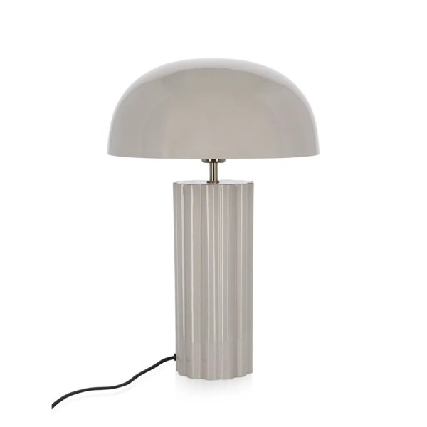 Lámpara sobremesa metal tono topo moderna | Tapidecor