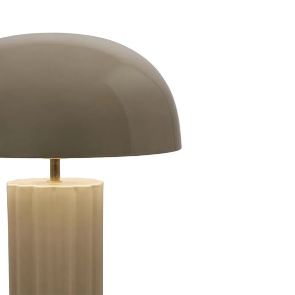 Lámpara sobremesa metal tono topo moderna | Tapidecor