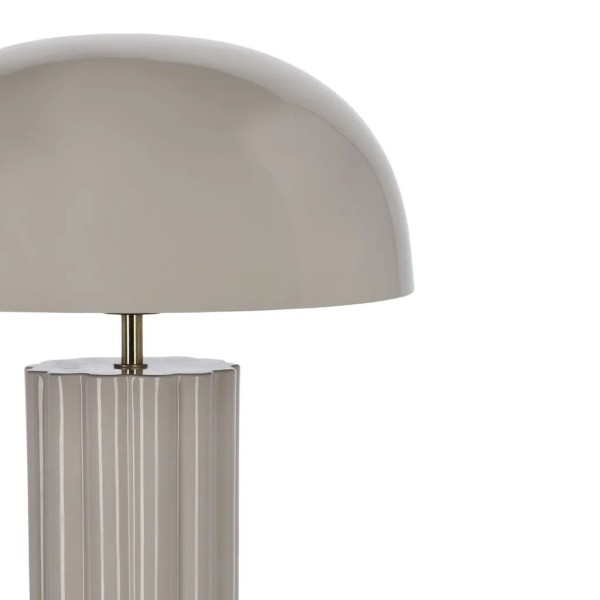 Lámpara sobremesa metal tono topo moderna | Tapidecor