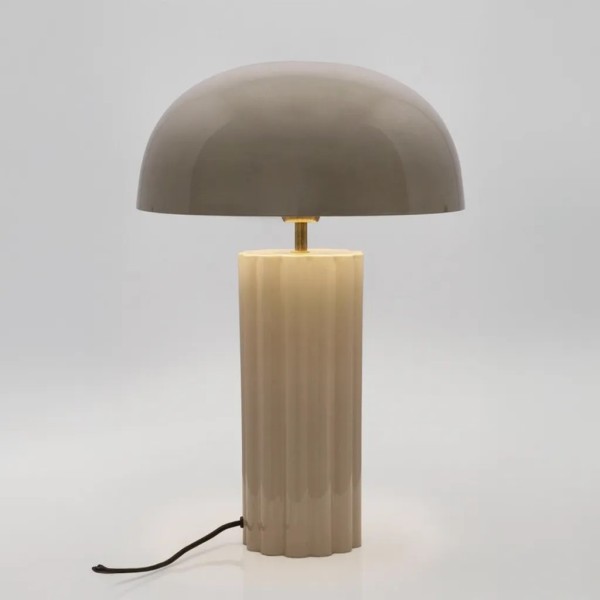 LAMPARA SOBREMESA TONO TOPO  (1XE27) Ø34X54 CM