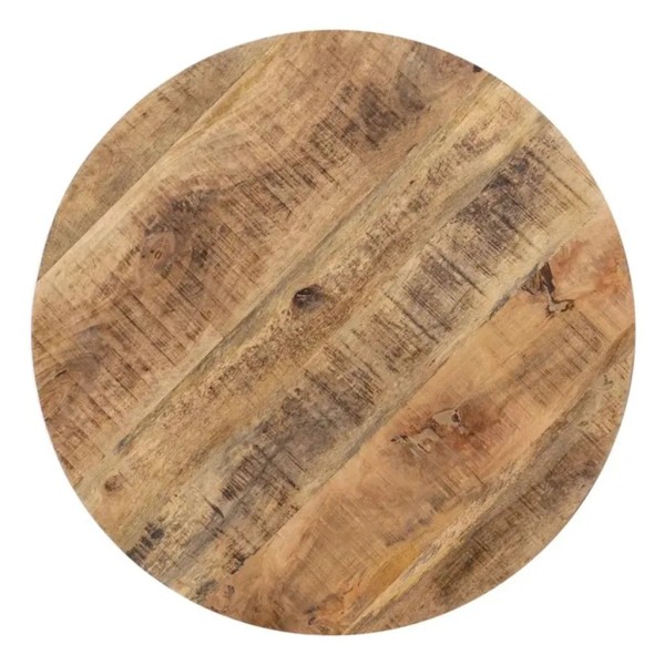 Mesa centro redonda tapa madera patas negras diseño moderno | Tapidecor