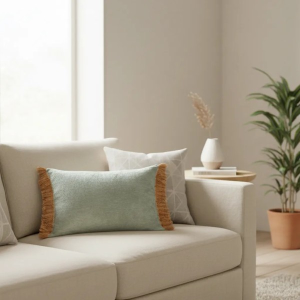 Cojín artesanal con relleno premium para cama y sofá en alta decoración elegante