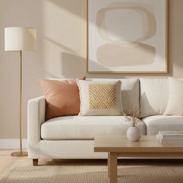 Cojín artesanal con relleno premium para cama y sofá en alta decoración elegante